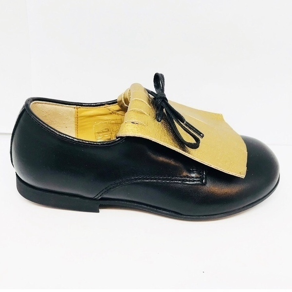 GALLUCCI VETERSCHOEN ZWART/GOUD MAAT 25 