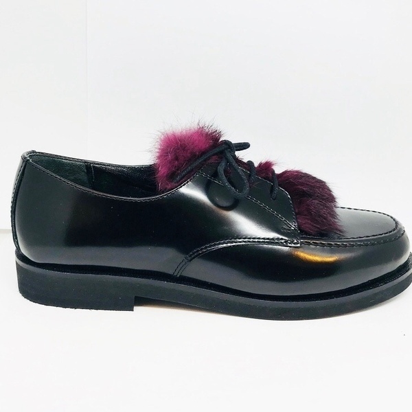 GALLUCCI VETERSCHOEN ZWART BORDEAUX VACHTJE MAAT 35 